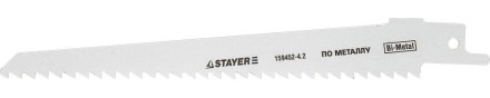 Полотно STAYER &quot;PROFI&quot; S611DF для сабельн эл. ножовки Bi-Metall, дерево, дерево с гвоздями,металл, газобетон, пластик 159452-4.2 купить в Нижневартовске