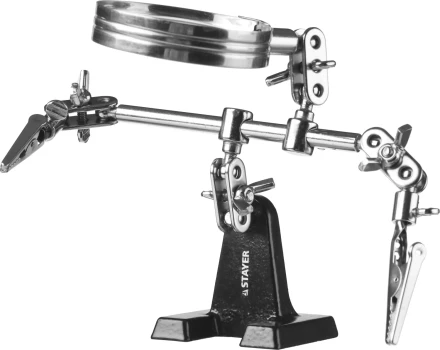 Штатив STAYER &quot;MASTER&quot; для фиксации электронной платы, c увеличительной линзой 55339 купить в Нижневартовске