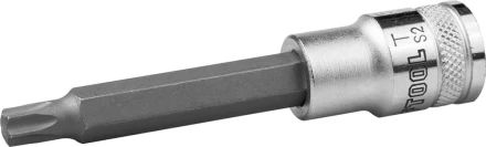 Торцовая бита-головка KRAFTOOL &quot;INDUSTRIE QUALITAT&quot;, удлиненная, материал S2, TORX, сатинированная, 1/2&quot;, Т50 27906-50_z01 купить в Нижневартовске