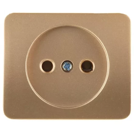 Розетка СВЕТОЗАР "ГАММА" без заземления, одинарная, без вставки и рамки, цвет золотой металлик, 16А/~250В SV-54100-GM купить в Нижневартовске