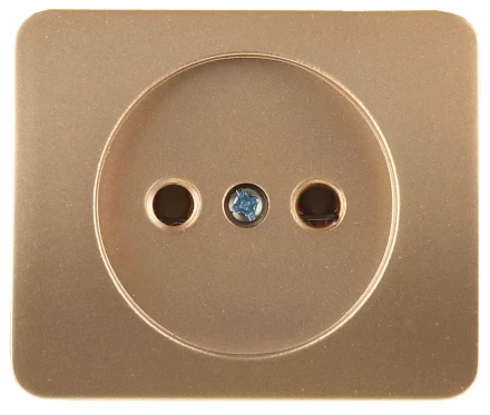 Розетка СВЕТОЗАР "ГАММА" без заземления, одинарная, без вставки и рамки, цвет золотой металлик, 16А/~250В SV-54100-GM купить в Нижневартовске