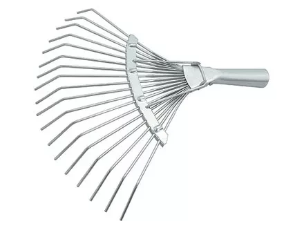 Грабли веерные 18 зубьев без черенка оцинкованные круглый зуб  СИБРТЕХ Россия 61780 купить в Нижневартовске