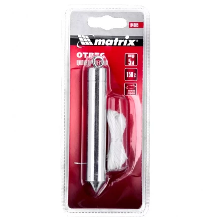 Отвес цилиндрический 150 г шнур 5 м Matrix 84885 купить в Нижневартовске