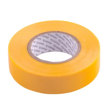 Изолента ПВХ 19 мм х 20 м желтая 150 мкм Matrix 88780 купить в Нижневартовске