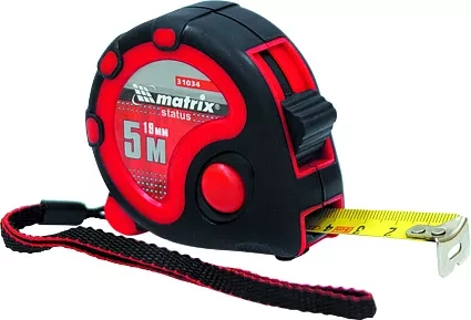 Рулетка Status 3 fixations 3 м х 16 мм двухкомпонентный корпус 3 фиксации ленты  MATRIX 31033 купить в Нижневартовске