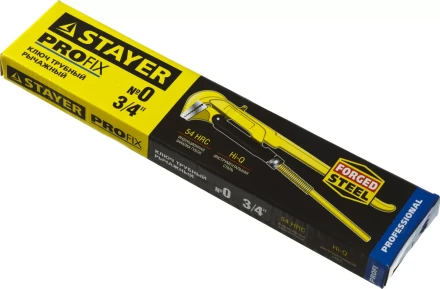 Ключ трубный STAYER "PROFI" рычажный, кованый, прямые губки, № 0, 3/4" 27311-0 купить в Нижневартовске