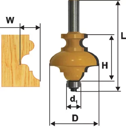 Фреза кромочная фигурная мультипрофиль хв.12мм 46406 купить в Нижневартовске