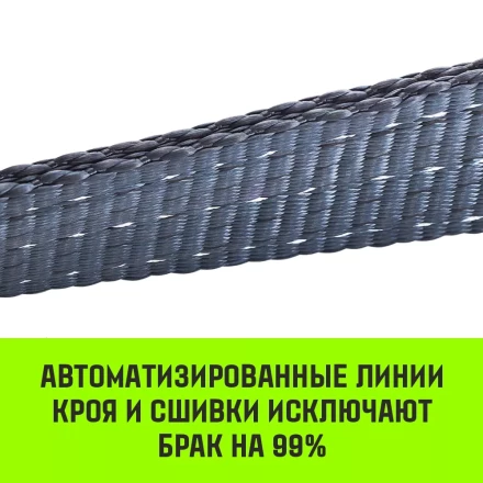 Трос буксировочный динамический HITCH PROF Лента масса авто 33т разрывная 10т 6м петля-петля (SZ071510) купить в Нижневартовске