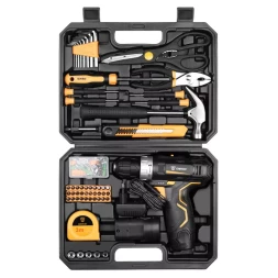 Дрель аккумуляторная DEKO GCD12DU3, 063-4133 + набор 104 инструмента