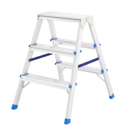 Стремянка двусторонняя 3 ступени алюминиевая Сибртех 97923 купить в Нижневартовске