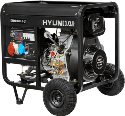 Дизельный генератор Hyundai DHY 8000LE-3 + колеса купить в Нижневартовске