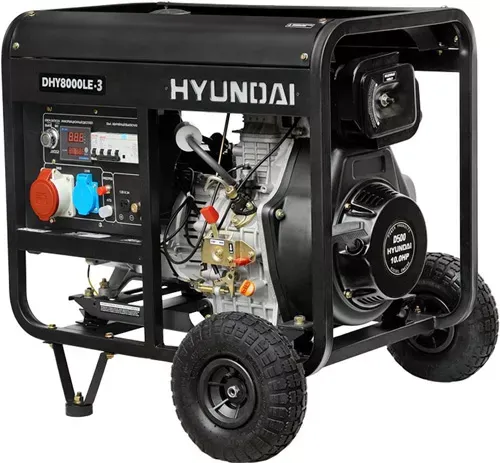 Дизельный генератор Hyundai DHY 8000LE-3 + колеса купить в Нижневартовске