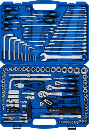 ЗУБР Универсал-142, 142 предм., (1/2+ 3/8+ 1/4), универсальный набор инструмента, Профессионал (27670-H142) купить в Нижневартовске