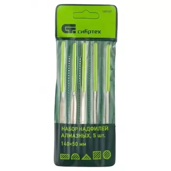 Набор надфилей алмазных 140х50х3 5 штук СИБРТЕХ 158307 купить в Нижневартовске