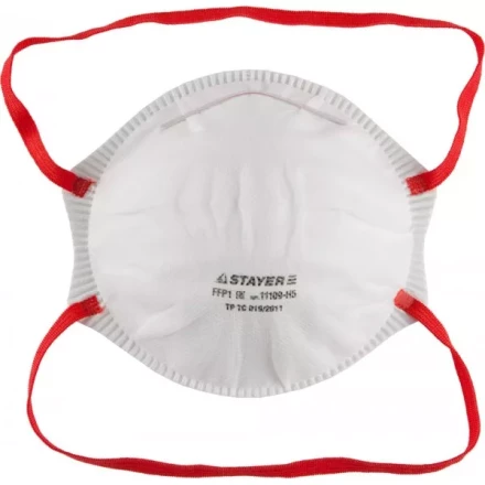 Полумаска фильтрующая STAYER "PROFI" коническая, многослойная, класс защиты FFP1, 5шт 11109-H5 купить в Нижневартовске