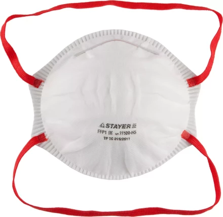 Полумаска фильтрующая STAYER "PROFI" коническая, многослойная, класс защиты FFP1, 5шт 11109-H5 купить в Нижневартовске