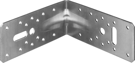 ЗУБР УКУ-2.5, 65 x 145 x 145 x 2.5 мм, цинк, усиленный крепежный уголок (31011-145) купить в Нижневартовске
