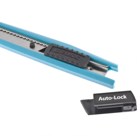 Нож 145 мм корпус ABS-пластик выдв. сегм. лезвие 9 мм SK-5 метал. направляющая GROSS 78895 купить в Нижневартовске