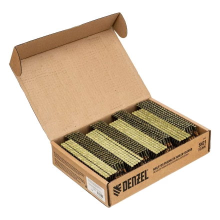 Гвозди для пнев. нейлера крашен. длина 65 мм диаметр 2.9 мм 2000 шт. Denzel 57695 купить в Нижневартовске