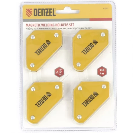 Набор из 4 магнитных фиксаторов для сварочных работ Denzel 97555 купить в Нижневартовске