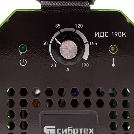 Инверторный аппарат дуговой сварки ИДС-190K, 190 А, ПВ 80%, диаметр электрода 1,6-4 мм Сибртех 94394 купить в Нижневартовске