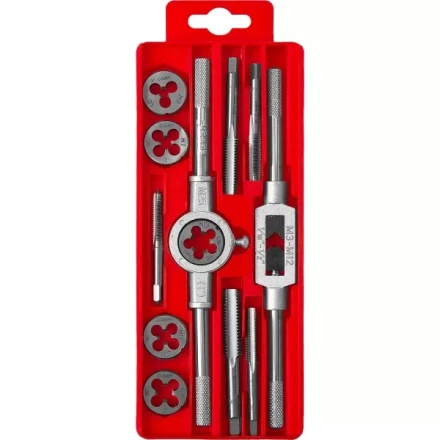 Набор ЗУБР "МАСТЕР" с металлореж. Инстр., метчики однопроходные и плашки М6-М12, оснастка - в пластиковом боксе, 12пред. 28121-H12 купить в Нижневартовске