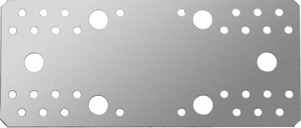ЗУБР КП-2.5, 210 x 90 x 2.5 мм, цинк, крепежная пластина (31023-210) купить в Нижневартовске
