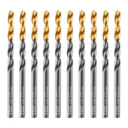 Сверло по металлу, 4,5 мм, HSS-Tin, Golden Tip, 10 шт. Denzel 717211