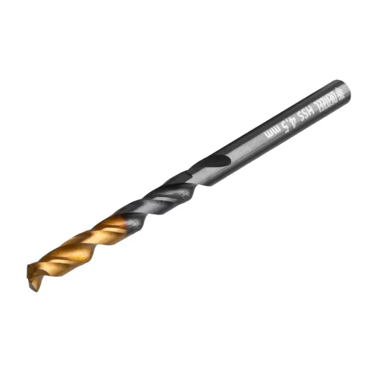 Сверло по металлу, 4,5 мм, HSS-Tin, Golden Tip, 10 шт. Denzel 717211 купить в Нижневартовске