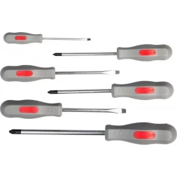 Набор ЗУБР "МАСТЕР": Отвертки, Cr-v, эргономичная двухкомпонентная рукоятка, 6шт 25065-H6_z02