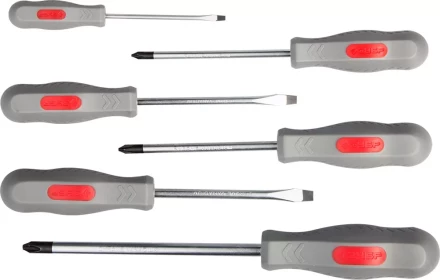 Набор ЗУБР "МАСТЕР": Отвертки, Cr-v, эргономичная двухкомпонентная рукоятка, 6шт 25065-H6_z02 купить в Нижневартовске