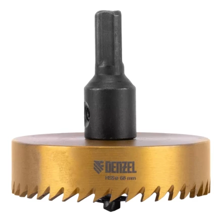Коронка по металлу HSS, 68 мм, нитридтитановое покрытие Denzel 724122 купить в Нижневартовске