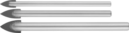 Набор сверл по кафелю, керамике, стеклу, с двумя режущими лезвиями, цилиндрический хвостовик, 3 шт: 5, 6, 8 мм, STAYER 2986-Н3 2986-Н3 купить в Нижневартовске