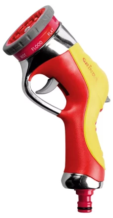 Пистолет-распылитель GRINDA 9-позиц., металлический с TPR, с автомат. сменой режимов распыления 8-427141 купить в Нижневартовске