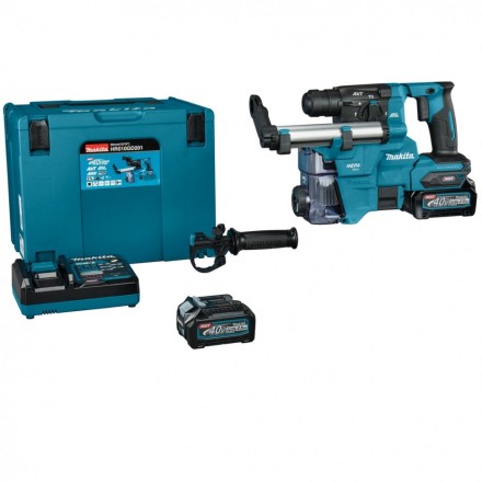 Аккумуляторный 40V перфоратор c пылеудалением Makita HR010GD201 (2АКБ 2,5Ач, ЗУ) купить в Нижневартовске