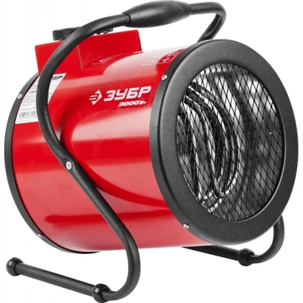 Пушка ЗУБР "МАСТЕР" "круглая" тепловая электрическая, гладкий нерж ТЭН, 3/1,5 кВт, 220В ЗТП-3000_М2 купить в Нижневартовске