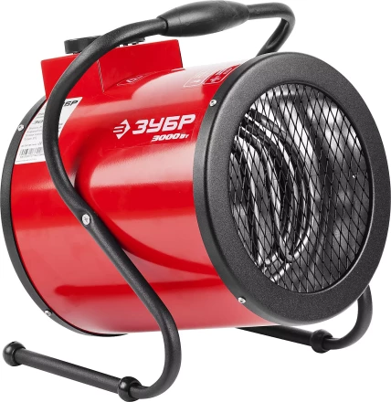 Пушка ЗУБР "МАСТЕР" "круглая" тепловая электрическая, гладкий нерж ТЭН, 3/1,5 кВт, 220В ЗТП-3000_М2 купить в Нижневартовске