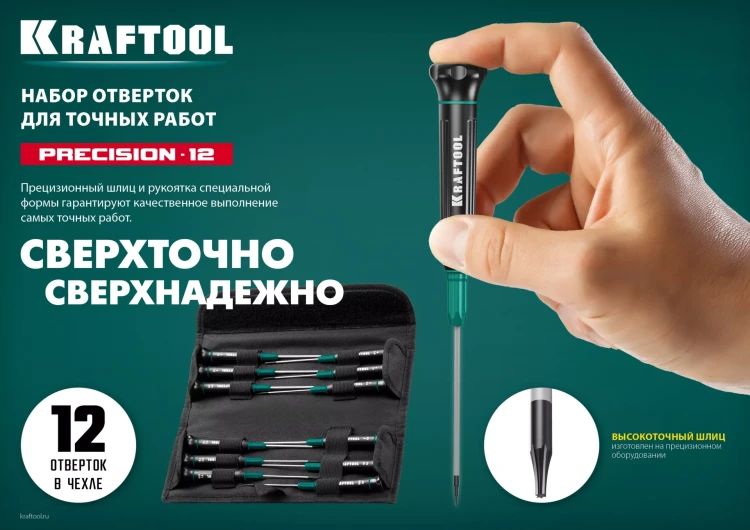 Набор Precision-12: отвертки для точных работ. 25689 купить в Нижневартовске