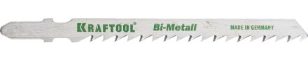 Полотна KRAFTOOL, T144DF, для эл/лобзика, Bi-Metall, по дереву, фанере, быстрый рез, EU-хвост., шаг 4мм, 75мм, 2шт 159520-4 купить в Нижневартовске