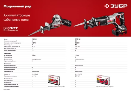 Пила сабельная аккумуляторная СПЛ-121 серия СТАНДАРТ купить в Нижневартовске