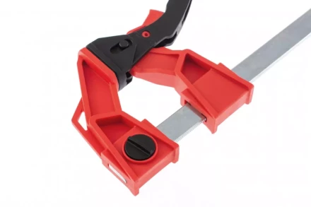 Струбцина реечная быстрозажимная усиленная пластиковый корпус рычажно-храповой механизм 800 х 100 х 951 мм штанга 5 х 22 мм Matrix 20730 купить в Нижневартовске