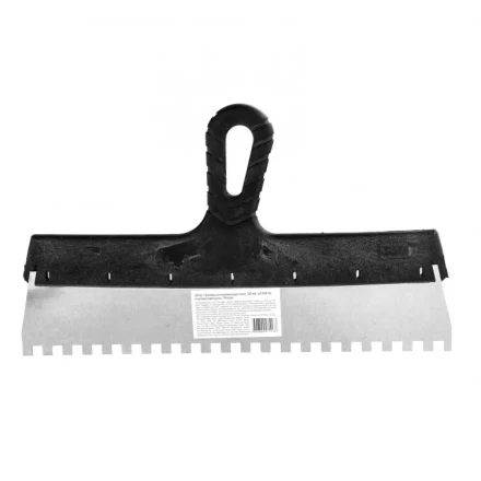 Шпатель из нержавеющей стали 350 мм зуб 8 х 8 мм пластмассовая ручка 85145 купить в Нижневартовске