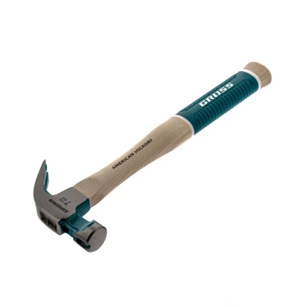 Молоток-гвоздодер с магнитом GROSS AMERICAN HICKORY 200 г угол 45 обрезиненная рукоятка 10414 купить в Нижневартовске