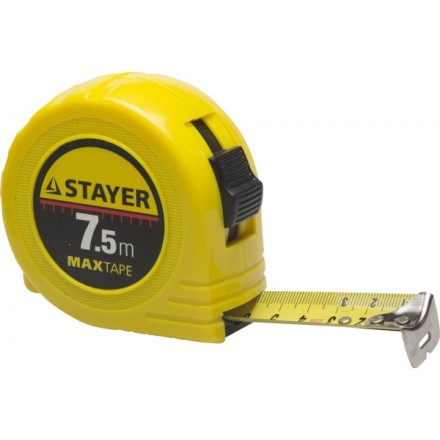 Рулетка STAYER &quot;МASTER&quot; &quot;MaxTape&quot;, пластиковый корпус, 7м/25мм 34014-07-25 купить в Нижневартовске