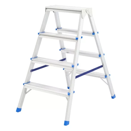 Стремянка двусторонняя 4 ступени алюминиевая Сибртех 97924 купить в Нижневартовске