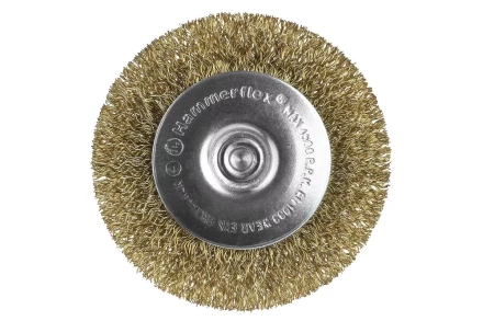 Кордщетка HAMMER плоская 75мм для дрели гофрированная латунированная сталь (207-207) купить в Нижневартовске