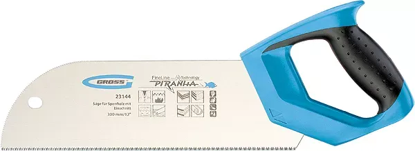 Пила для фанеры с запилом PIRANHA,300 мм/12",11-12 TPI,зуб 3D,каленый зуб,двухкомп.рукоятка GROSS 23144 купить в Нижневартовске