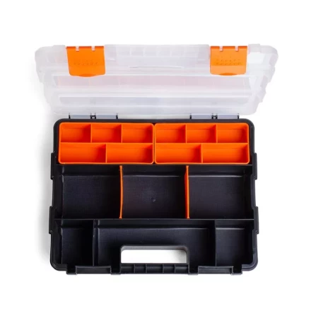 Кейс-органайзер с 9 отделениями и 2 съемными модулями, серия «ПРОФИ» КВТ купить в Нижневартовске