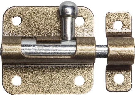 Задвижка накладная для окон и мебели "ШП-10 КМЦ", цвет коричневый металлик/цинк, 30мм 37743-30 купить в Нижневартовске