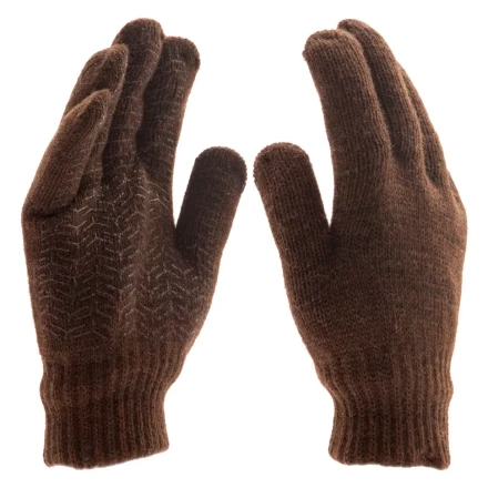 Перчатки трикотажные, двойные, верблюжья и овечья шерсть, ПВХ покрытие, Россия, Сибртех 68635 купить в Нижневартовске